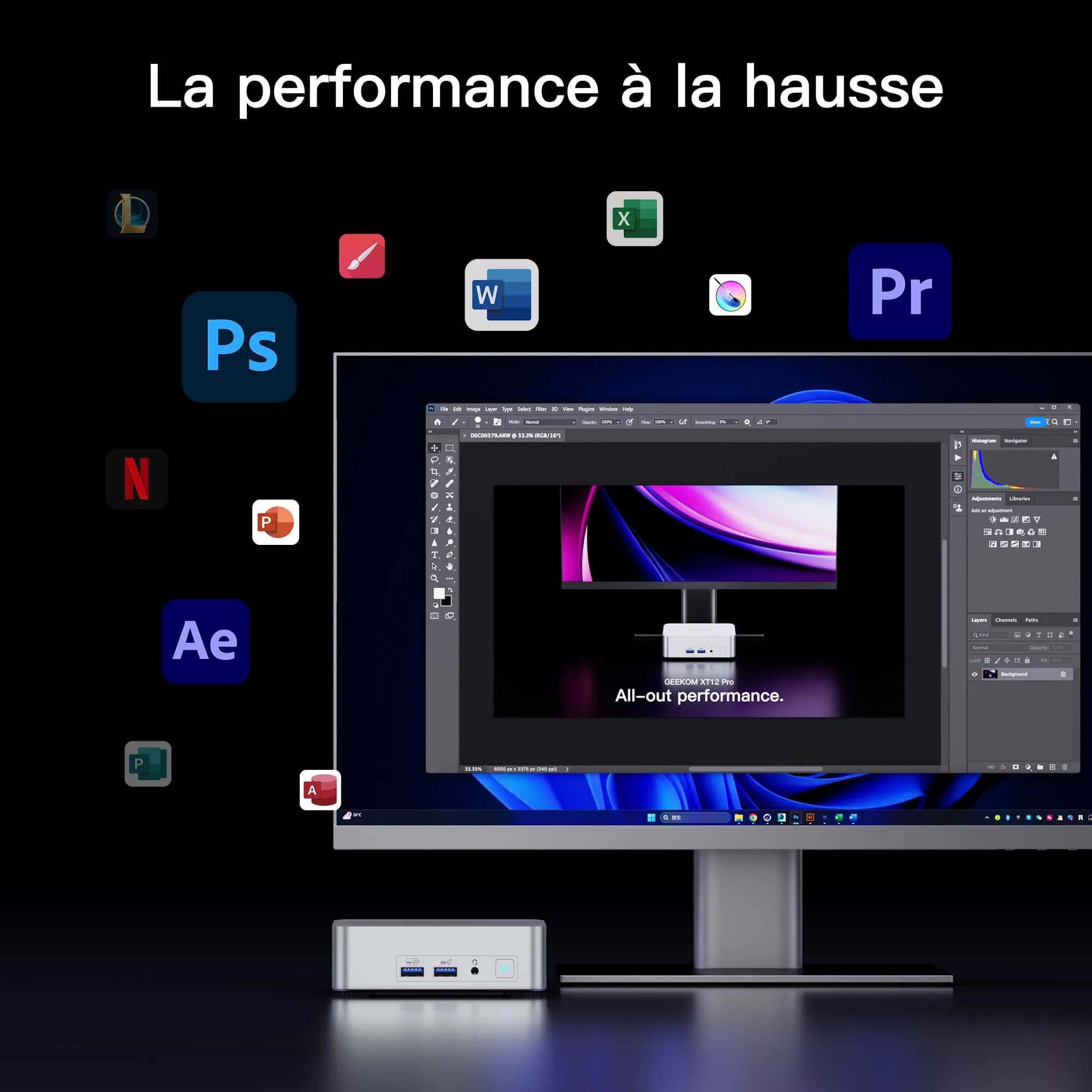 La performance à la hausse du GEEKOM XT12 Pro Mini PC Intel® Core™ i9-12900H de 12e génération