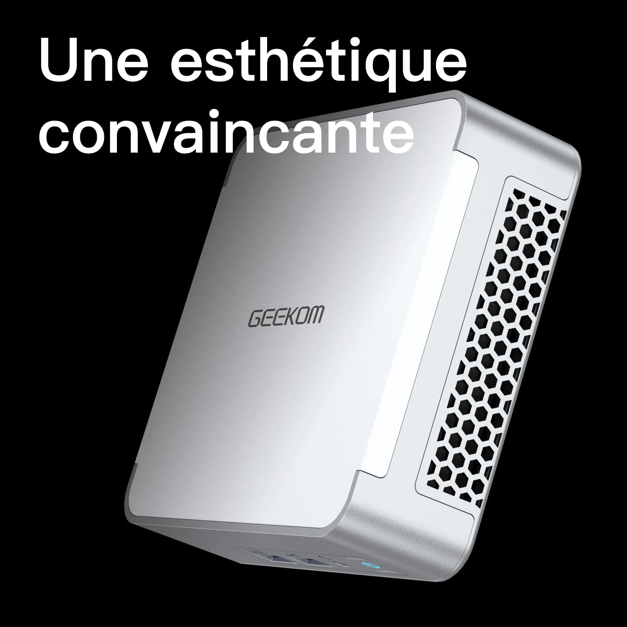 Une esthétique convaincante qu'est le GEEKOM XT12 Pro Mini PC Intel® Core™ i9-12900H de 12e génération