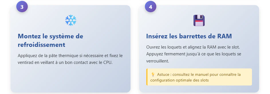 monter son pc étape 3 et 4