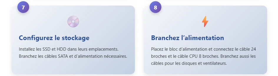 monter son pc étape 7 et 8